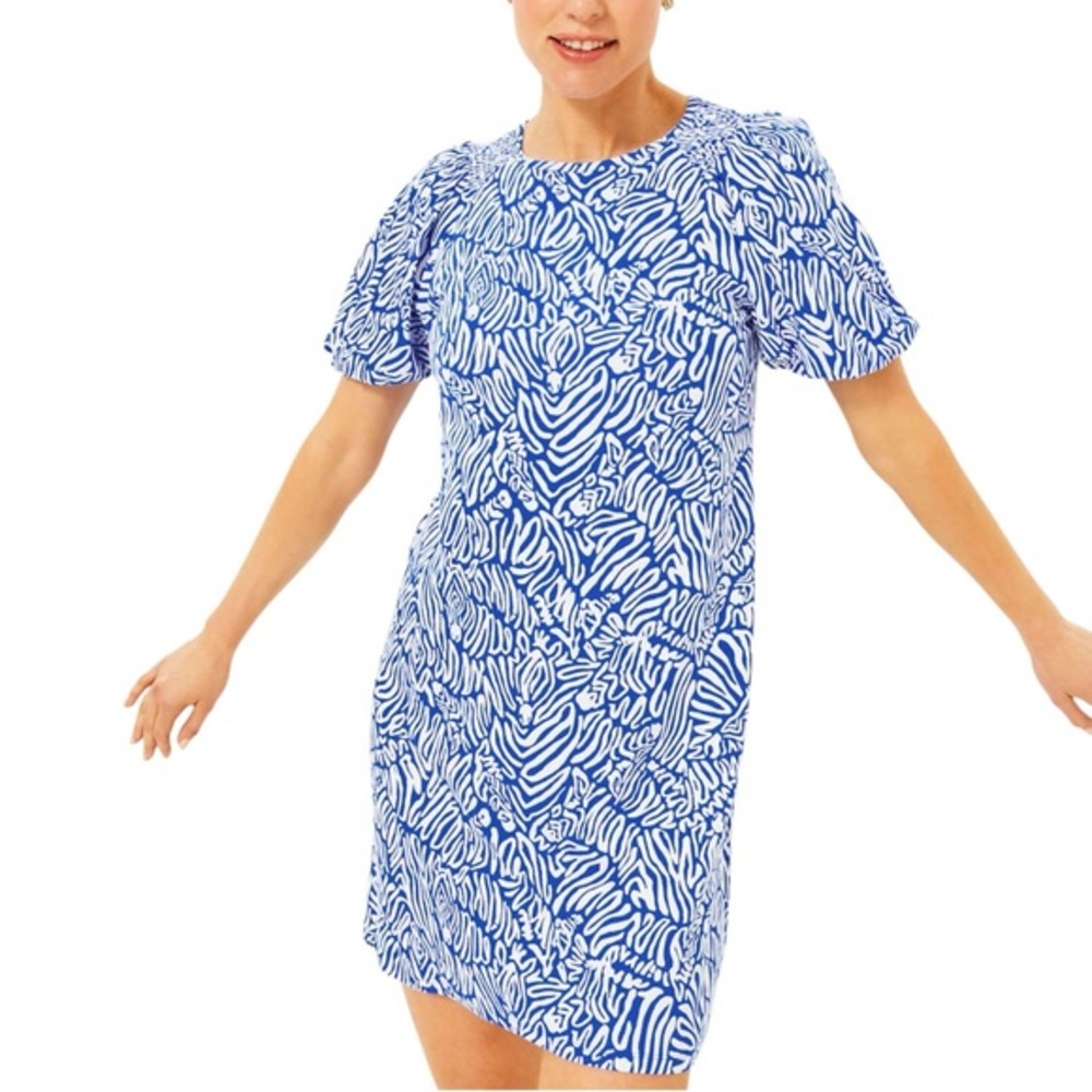NWT Lilly Pulitzer Rosen T-Shirt Dress size Small in Martinique Blue Zee Bebe